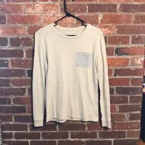 J. Crew Slim Washed Small Long Sleeve Pocket T